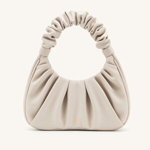JW PEI Cream Ruched Shoulder Bag